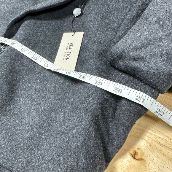 Kenneth Cole Reaction NWT Men's Raburn Wool Blend Top Coat Size 38R Dark Gray - Picture 9 of 11